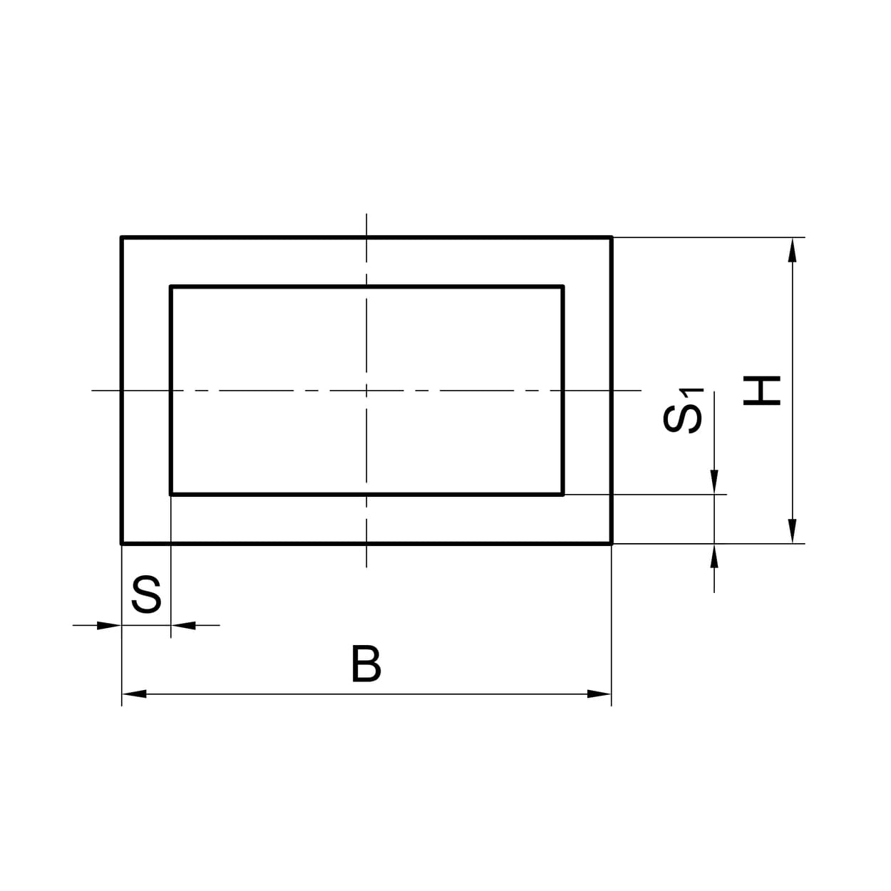 Профиль алюминиевый прямоугольный 28,7x8,7x2