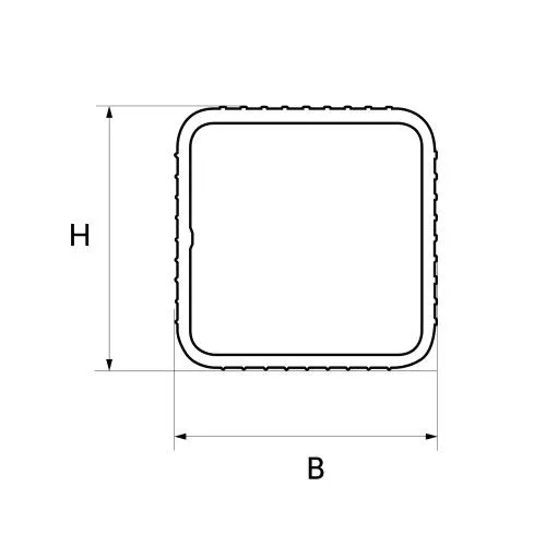 Алюминиевый профиль для лестниц 25x25