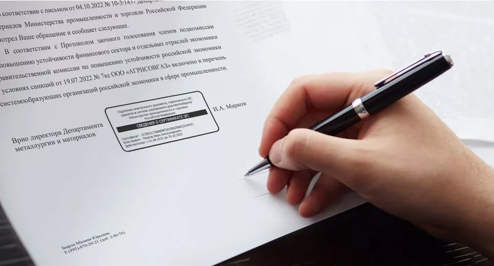 Включение в перечень системообразующих организаций российской экономики в сфере промышленности