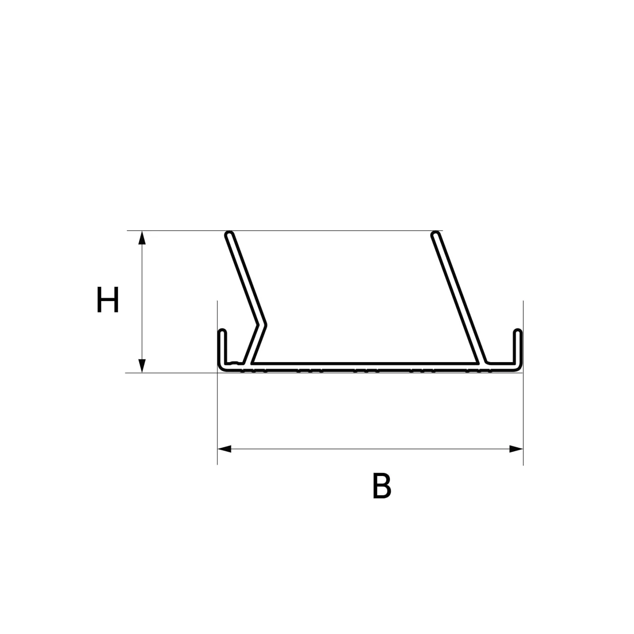 Алюминиевый профиль для лестниц 80x36,6