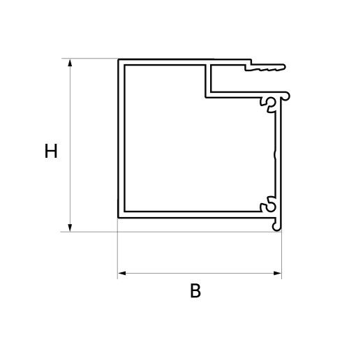 40x40 stretch ceiling profile