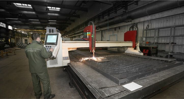 Installation of the Baykal plasma cutting machine