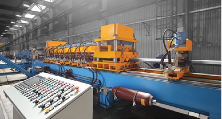 Installation of equipment for the production of barrier fences